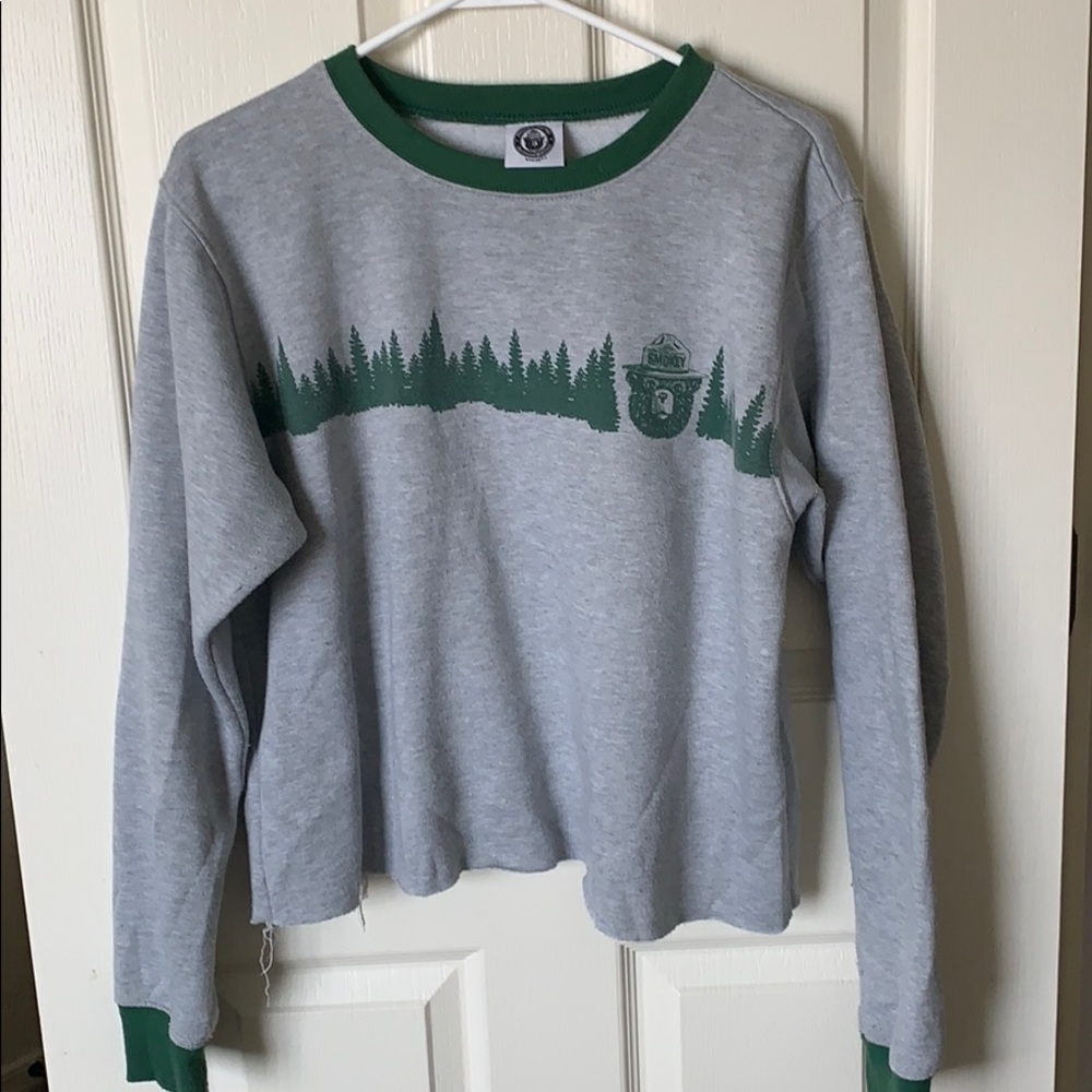 Cropped Smokey the bear sweatshirt